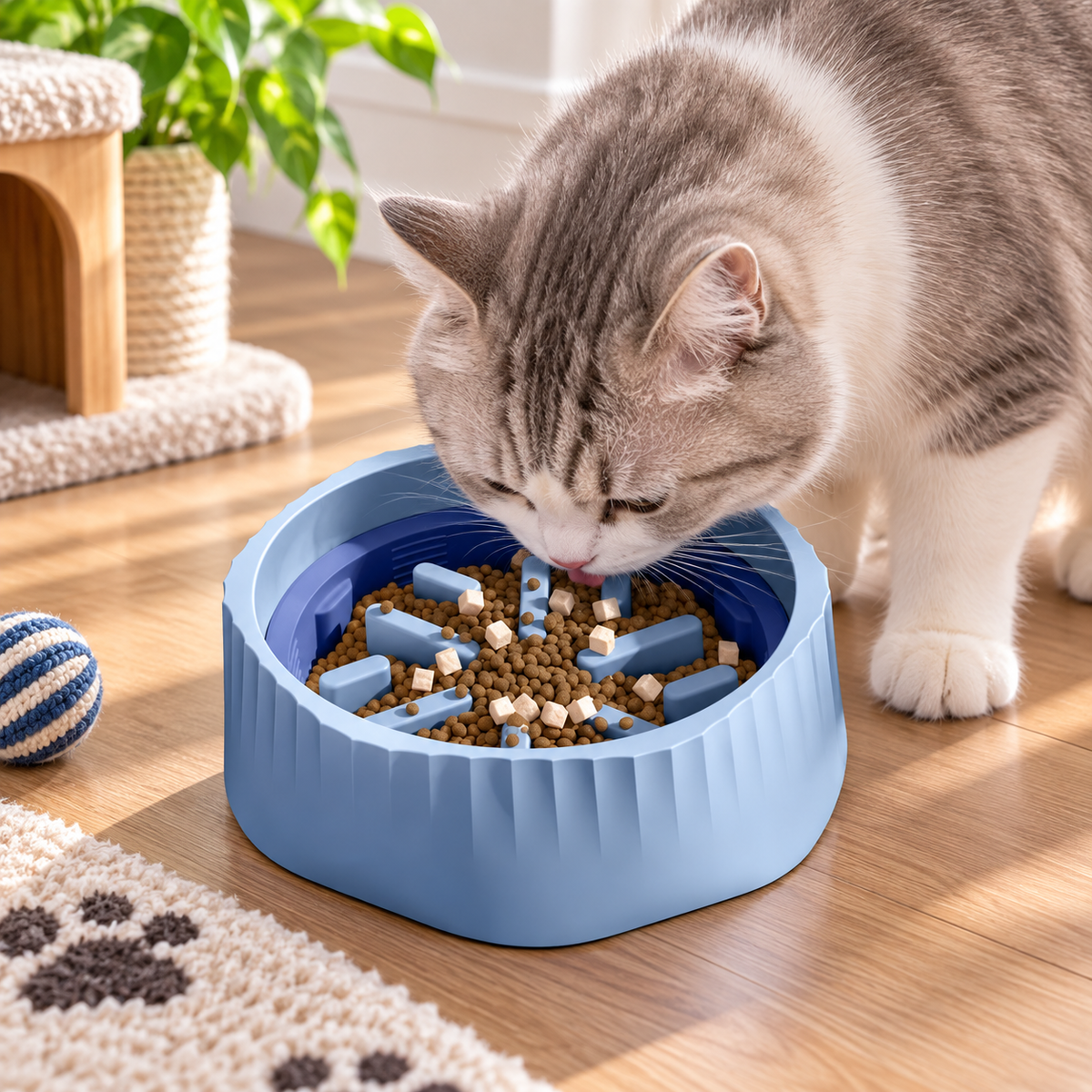 2-in-1 Slow Feeder Pet Bowl