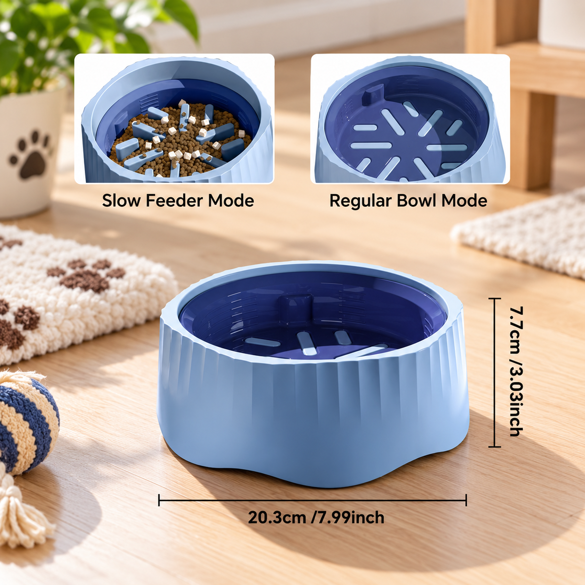 2-in-1 Slow Feeder Pet Bowl