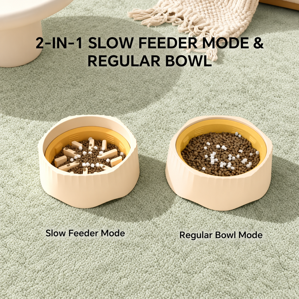 2-in-1 Slow Feeder Pet Bowl