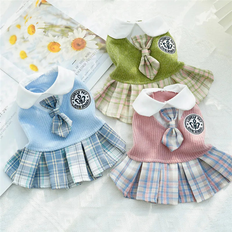 College Plaid Pet Dress