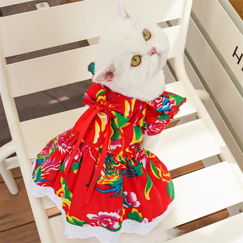 Flying Sleeve Pet Dress