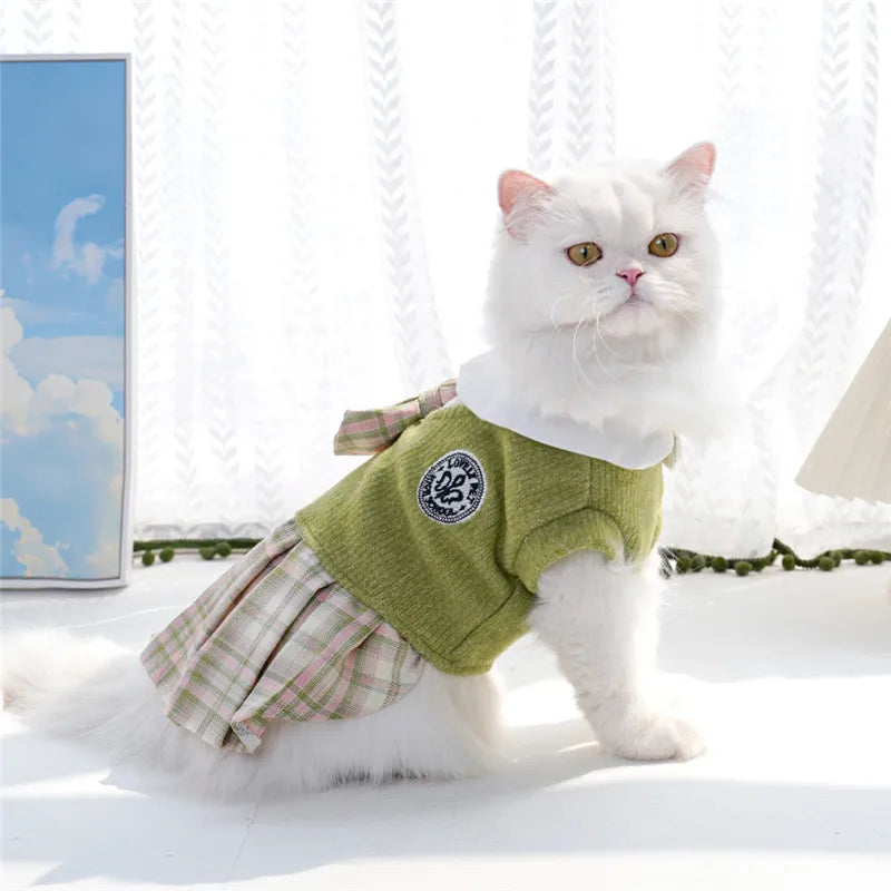 College Plaid Pet Dress